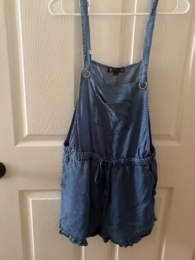 iris Blue Romper Overalls Shorts